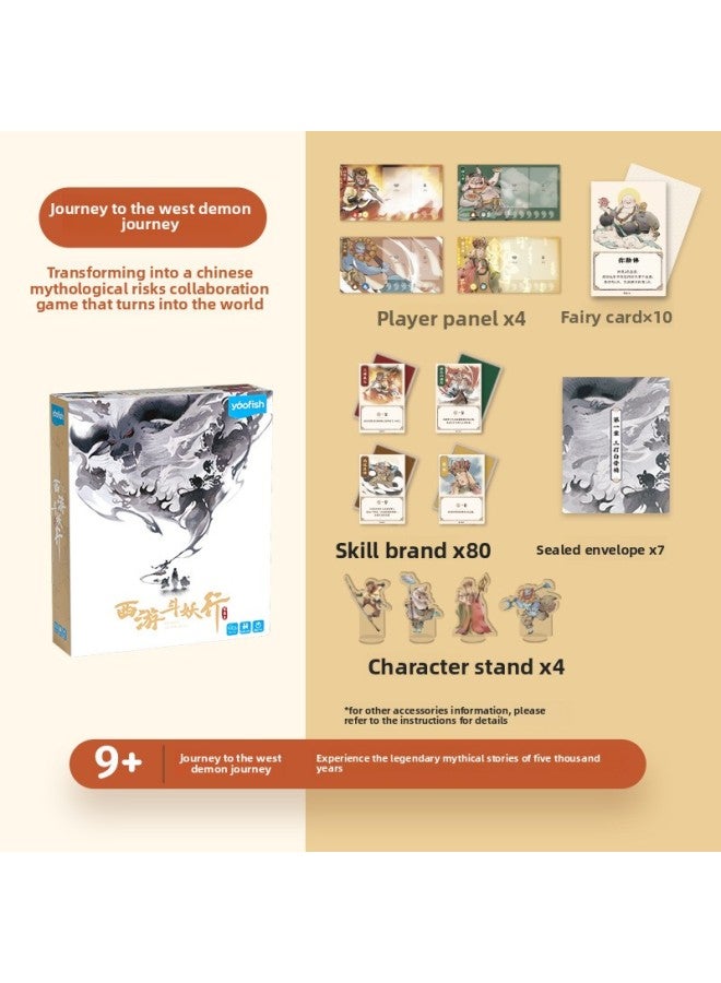 Yaofish westward journey to fight demon line children's educational board game parent-child adult party cooperation role-playing breakthrough 9